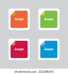 Colorful Folded Labels