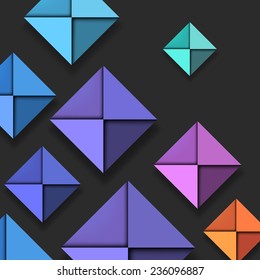 Colorful Folded Paper Background, vector eps10 illustration