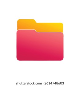 Colorful Folder Icon for Digital Organization, File Management, or App Interface Design