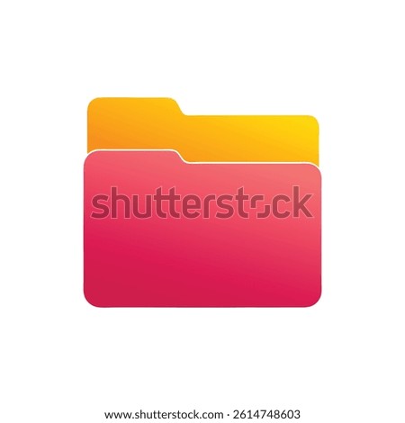 Colorful Folder Icon for Digital Organization, File Management, or App Interface Design