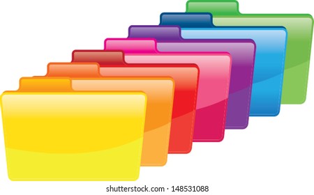 colorful folder illustration
