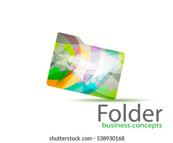 Colorful folder symbol vector concepts on a white background