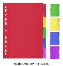 Colorful Folders with Bookmarks