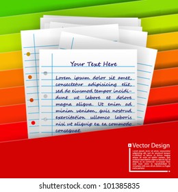 Colorful folders with papers
