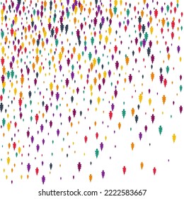 Fondo Beige Del Vector De Foliage Colorido. Conjunto Disparado De Confetti De Otoño. Diseño de hojas de otoño. Fondo Verde.