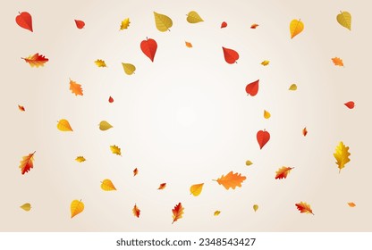 Colorful Foliage Vector Transparent Background. Wallpaper Floral Design. Red Isolated Plant Card. Forest Frame.