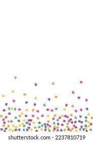 Fondo blanco del vector de follaje colorido. Plantilla de marco de hoja naranja. Set de Confetti de temporada. Textura de Confetti brillante.