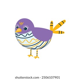Colorful Folk Birds Illustration - Birds 5