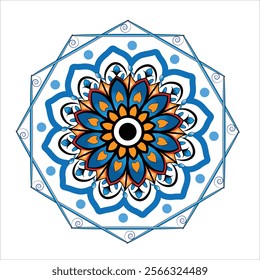 colorful folwer vector design mandala