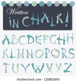 colorful font like written in chalk