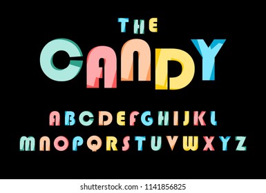 Colorful font vector