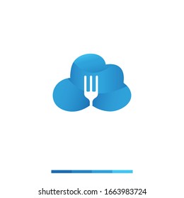 colorful food logo design, vector, illustration