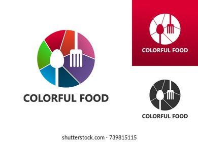 Colorful Food Logo Template Design