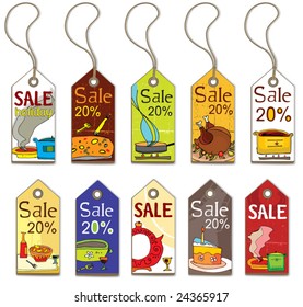 Colorful food tags. To see similar, please VISIT MY GALLERY.

