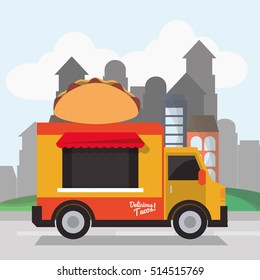Colorful food truck design
