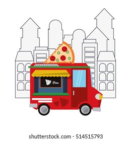 Colorful food truck design