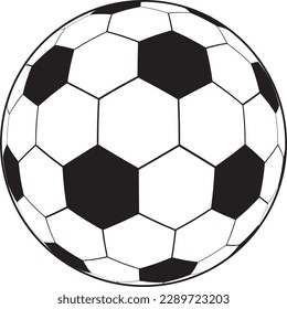 colorful football ball sport design black and white vector