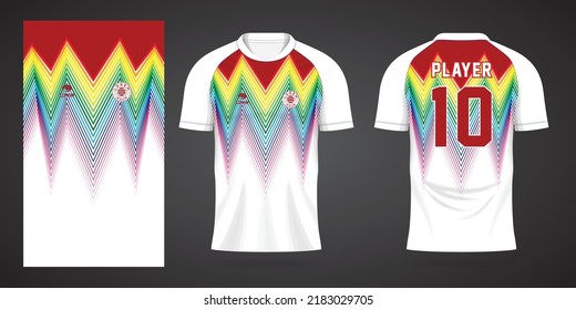 colorful football jersey sport design template