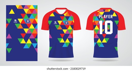 colorful football jersey sport design template