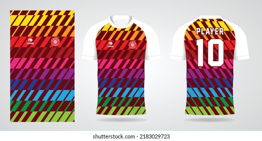 colorful football jersey sport design template