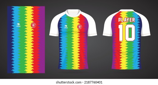 colorful football jersey sport design template