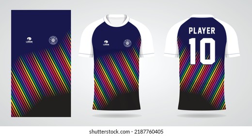 colorful football jersey sport design template