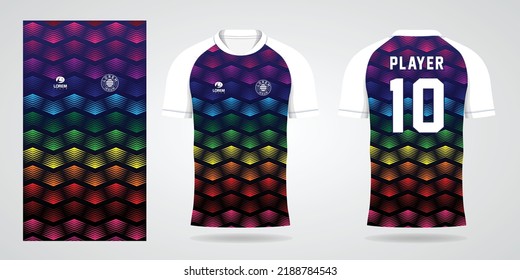 colorful football jersey sport design template