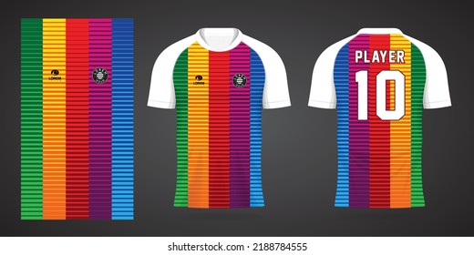 colorful football jersey sport design template