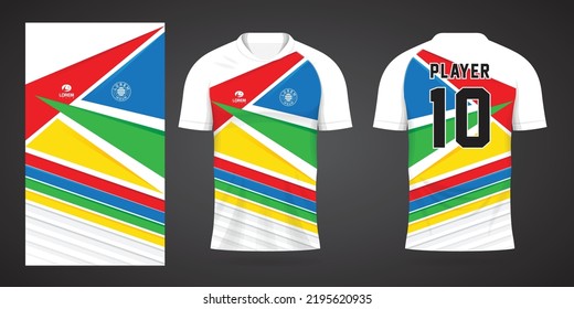 colorful football jersey sport design template
