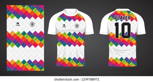 colorful football jersey sport design template