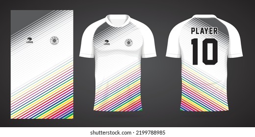 colorful football jersey sport design template