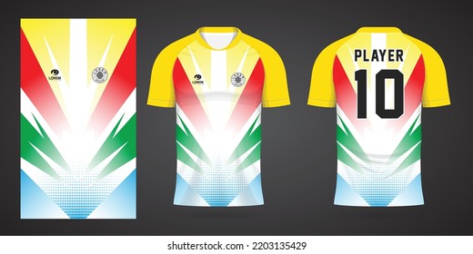 colorful football jersey sport design template