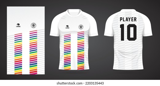 colorful football jersey sport design template