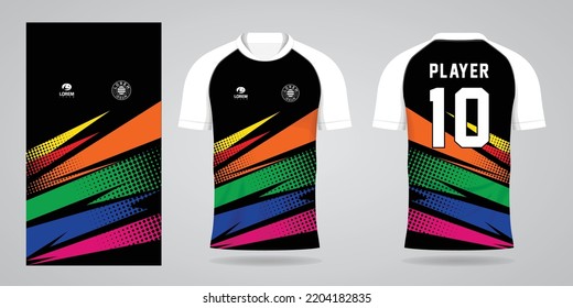 colorful football jersey sport design template