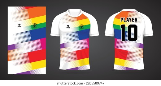 colorful football jersey sport design template