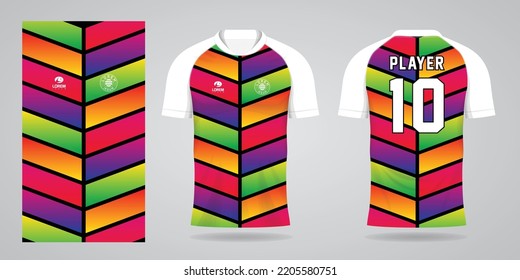 colorful football jersey sport design template