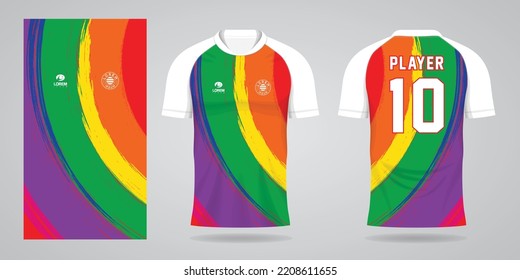 colorful football jersey sport design template