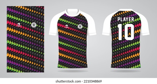 colorful football jersey sport design template