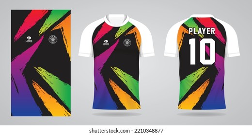 colorful football jersey sport design template