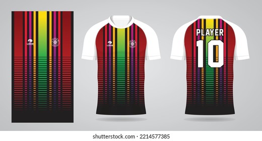 colorful football jersey sport design template