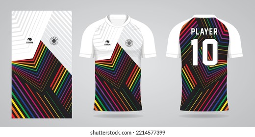 colorful football jersey sport design template