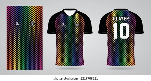 colorful football jersey sport design template