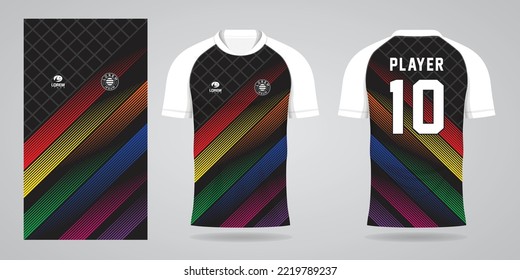 colorful football jersey sport design template