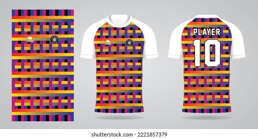 colorful football jersey sport design template