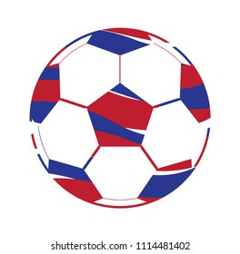 a Colorful football world cup isolated Set On White Background Illustration