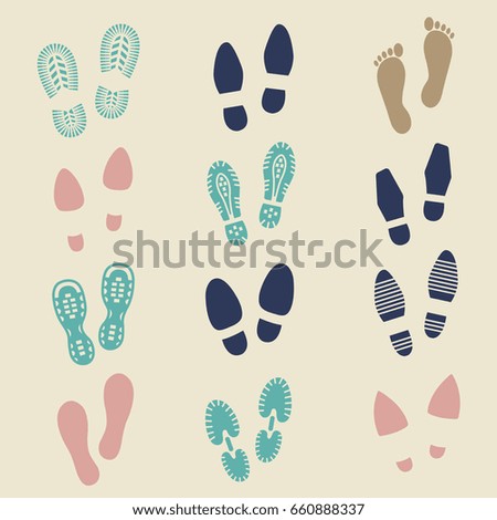 Similar – Image, Stock Photo pair of female beach slippers and a pink towel