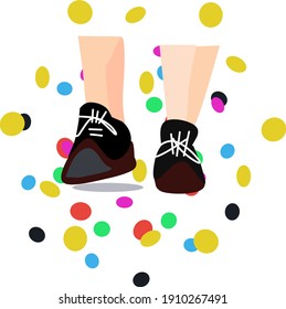 colorful footsteps that look beautiful