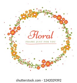 Colorful Foral Frame spring design vector