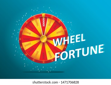 Colorful fortune wheel. Vector illustration EPS 10.