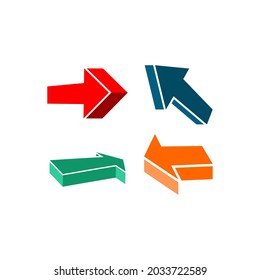 colorful four arrows icon vector